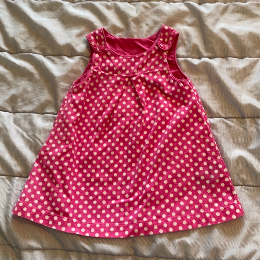 H&M Girls pink polka dot dress